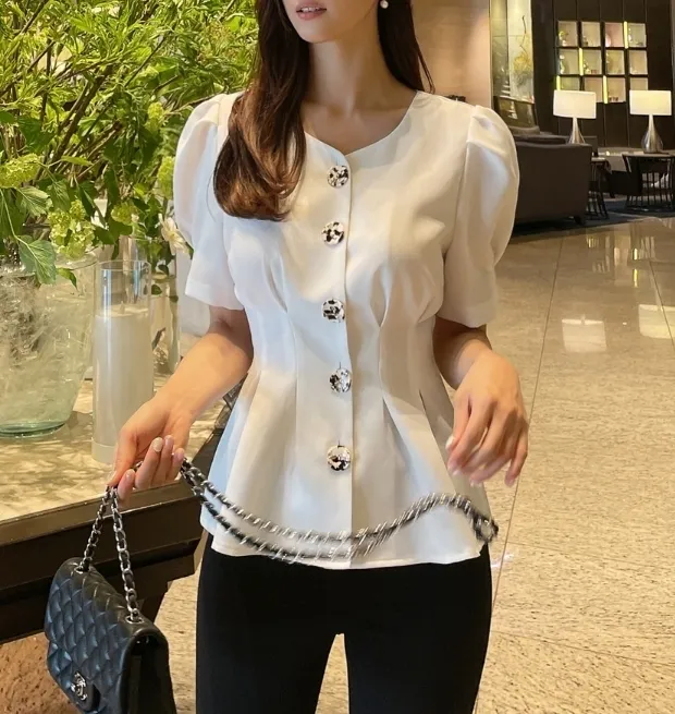 Street Style Short Sleeve Office Shirt