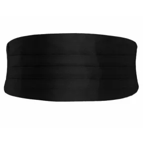 Black Elasticated Pleated Cummerbund