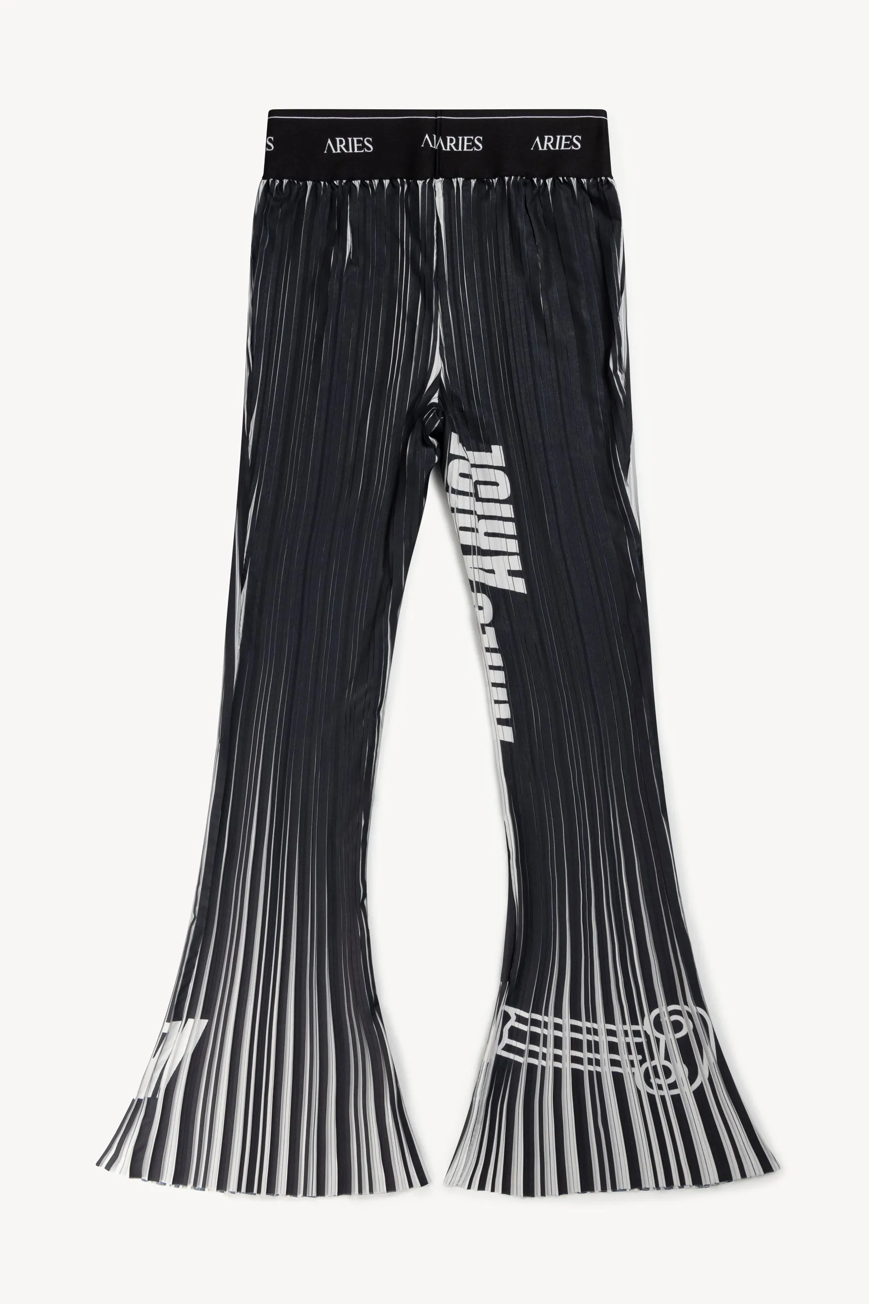 Graphic Bell Bottoms with Pleats