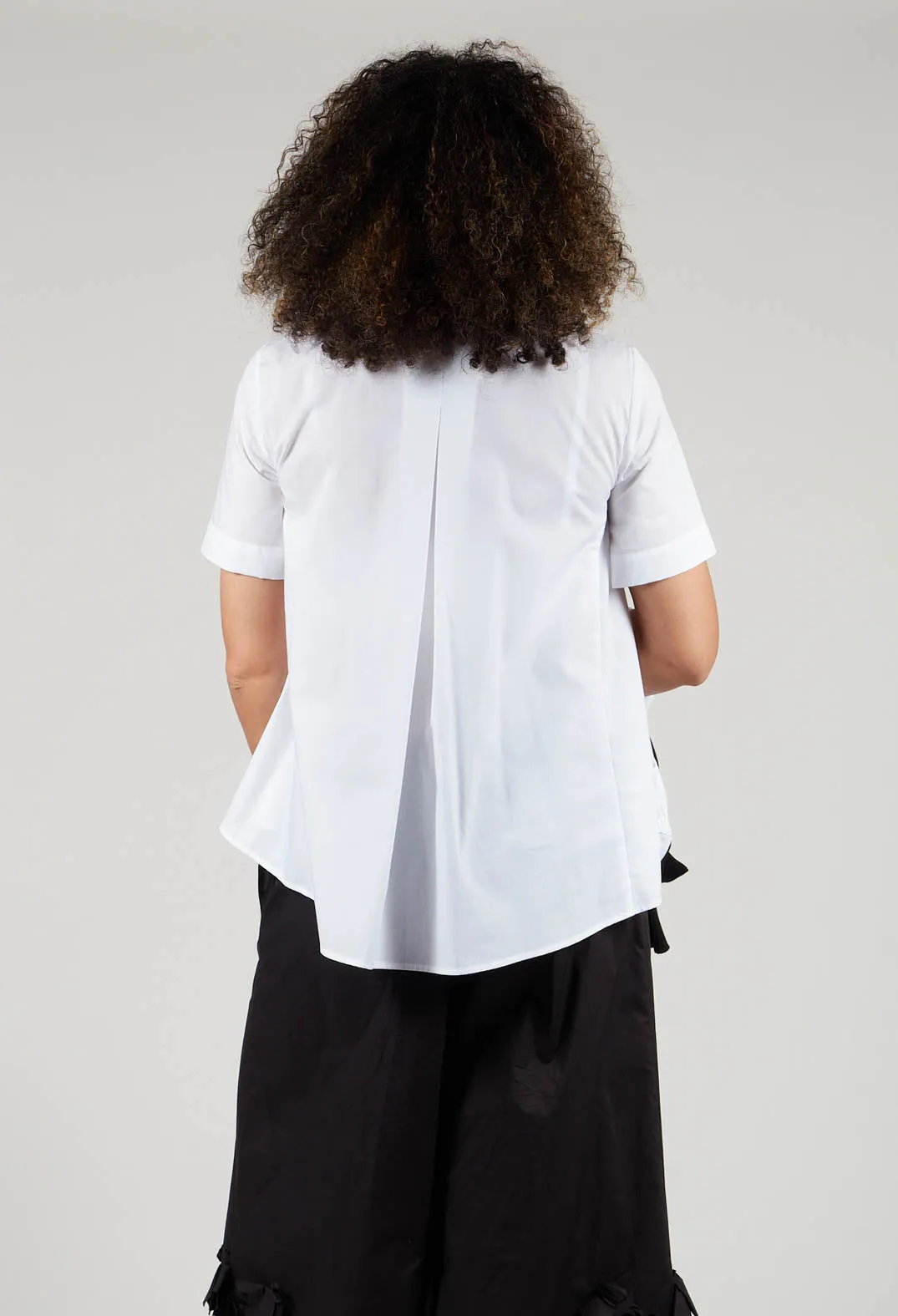 White Pleated Shirt