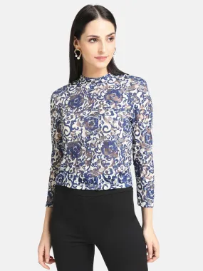 Print Lace Top