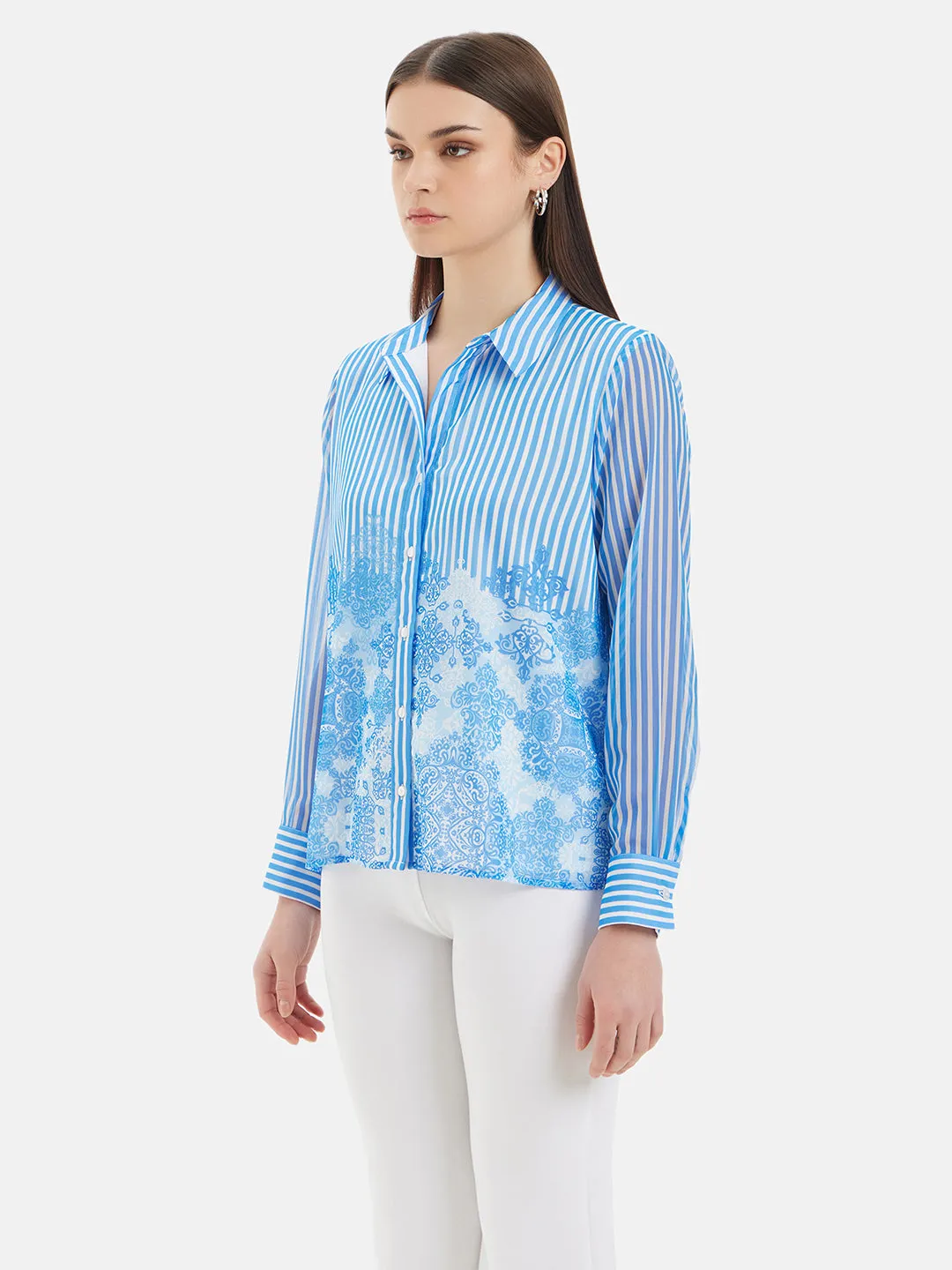 Rachel Printed Long Sleeve Shirt