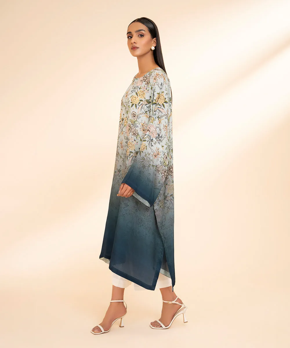 Patterned Silk Kaftan