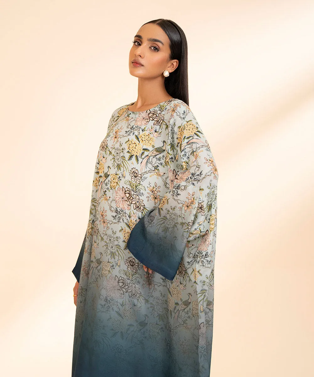 Patterned Silk Kaftan