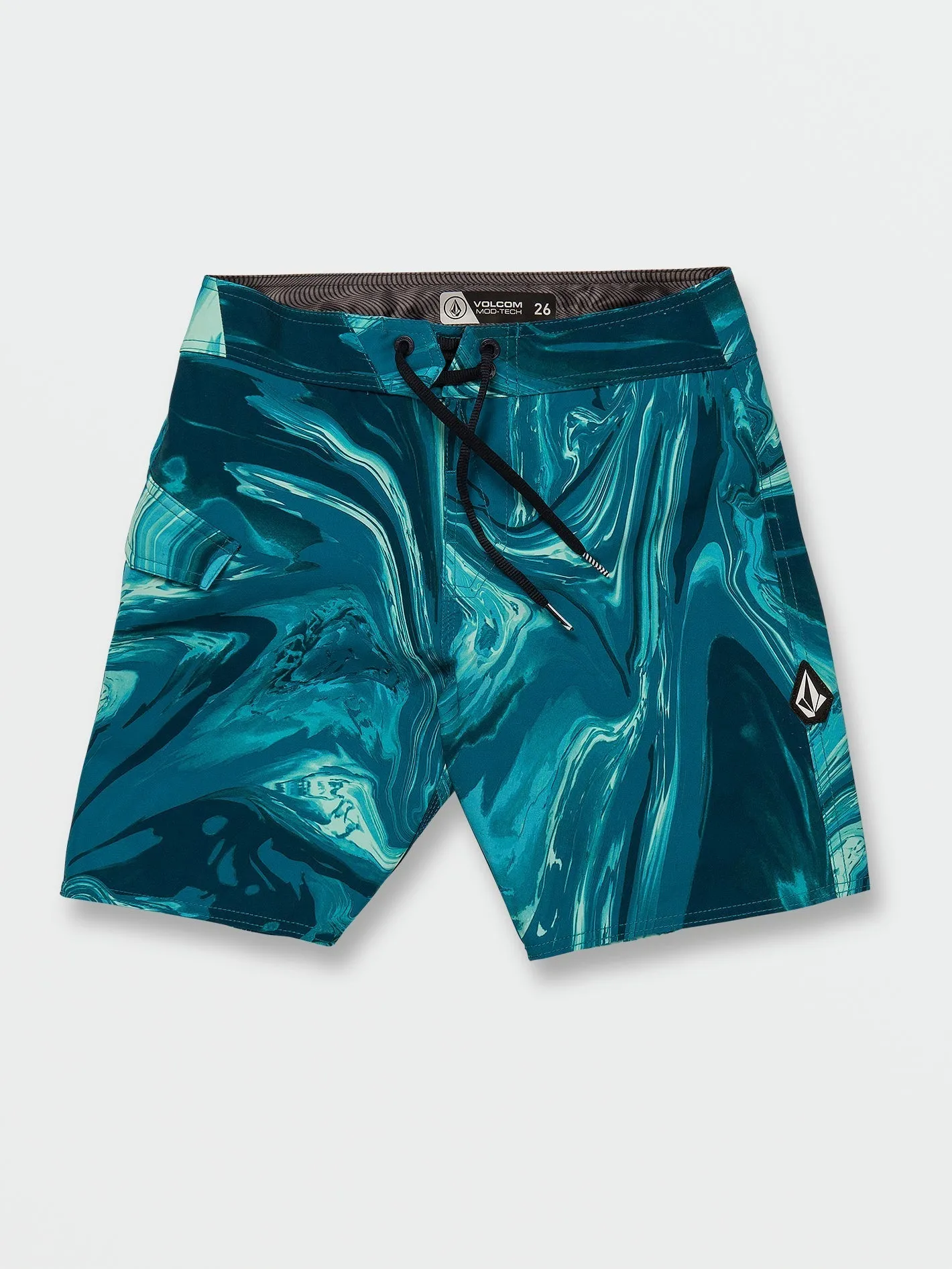 Big Boys Psyche Marble Swim Trunks - Cali Blue Heather