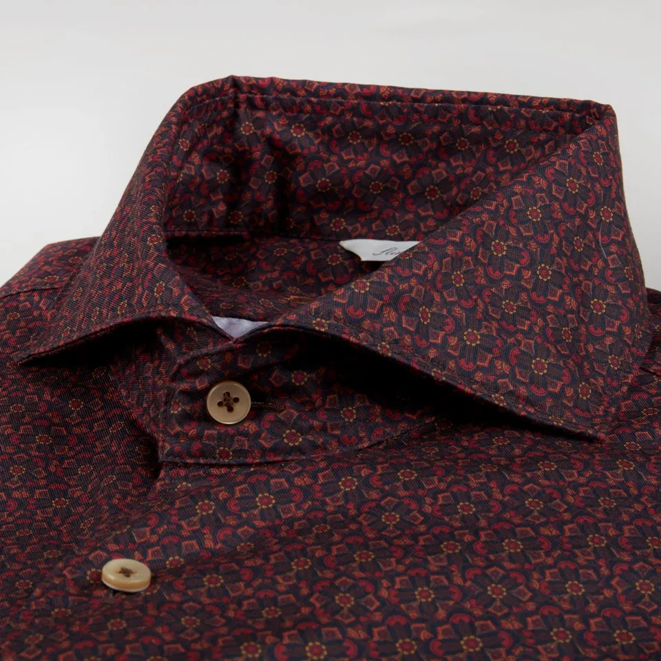 Red Kaleidoscope Fitted Shirt