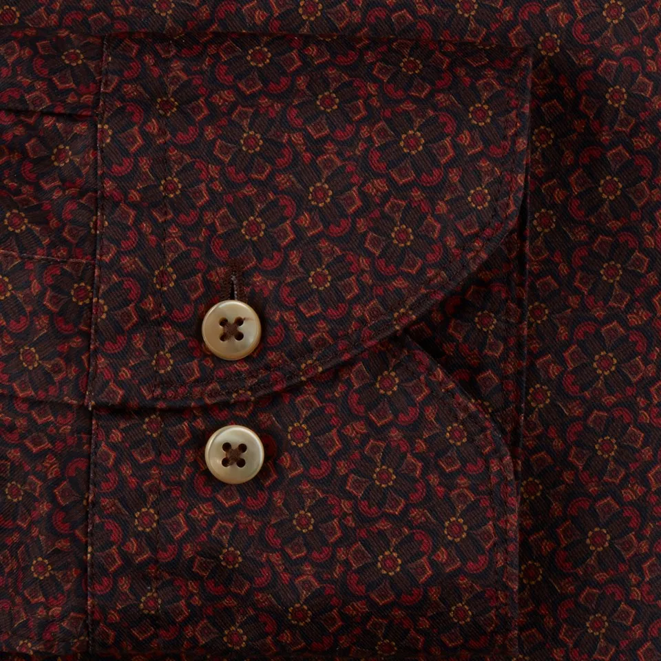 Red Kaleidoscope Fitted Shirt