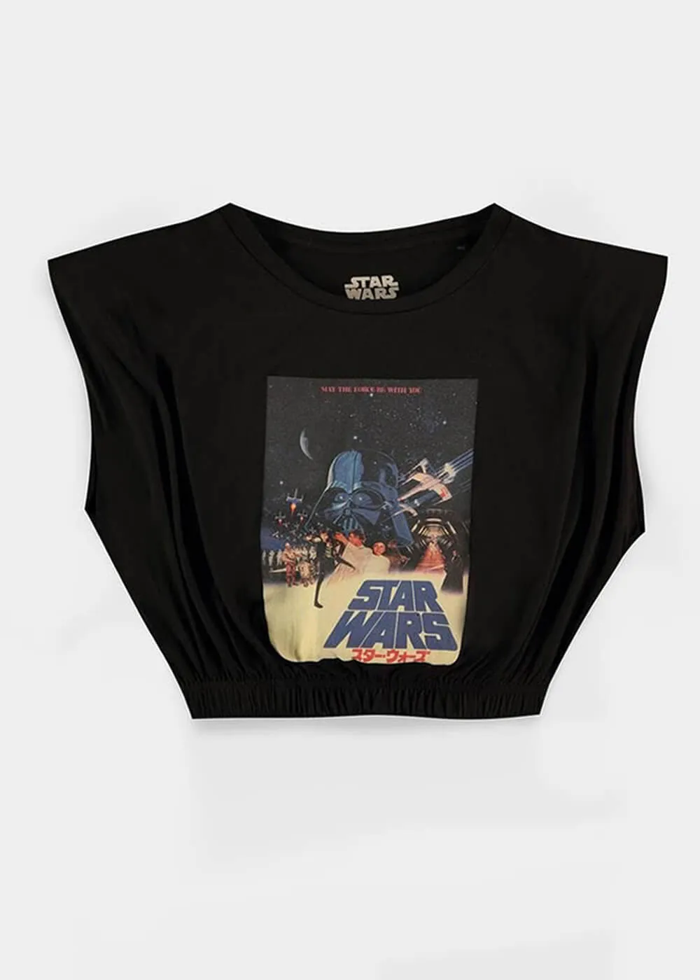 Black Star Wars 80's Crop Top from Retro Movies