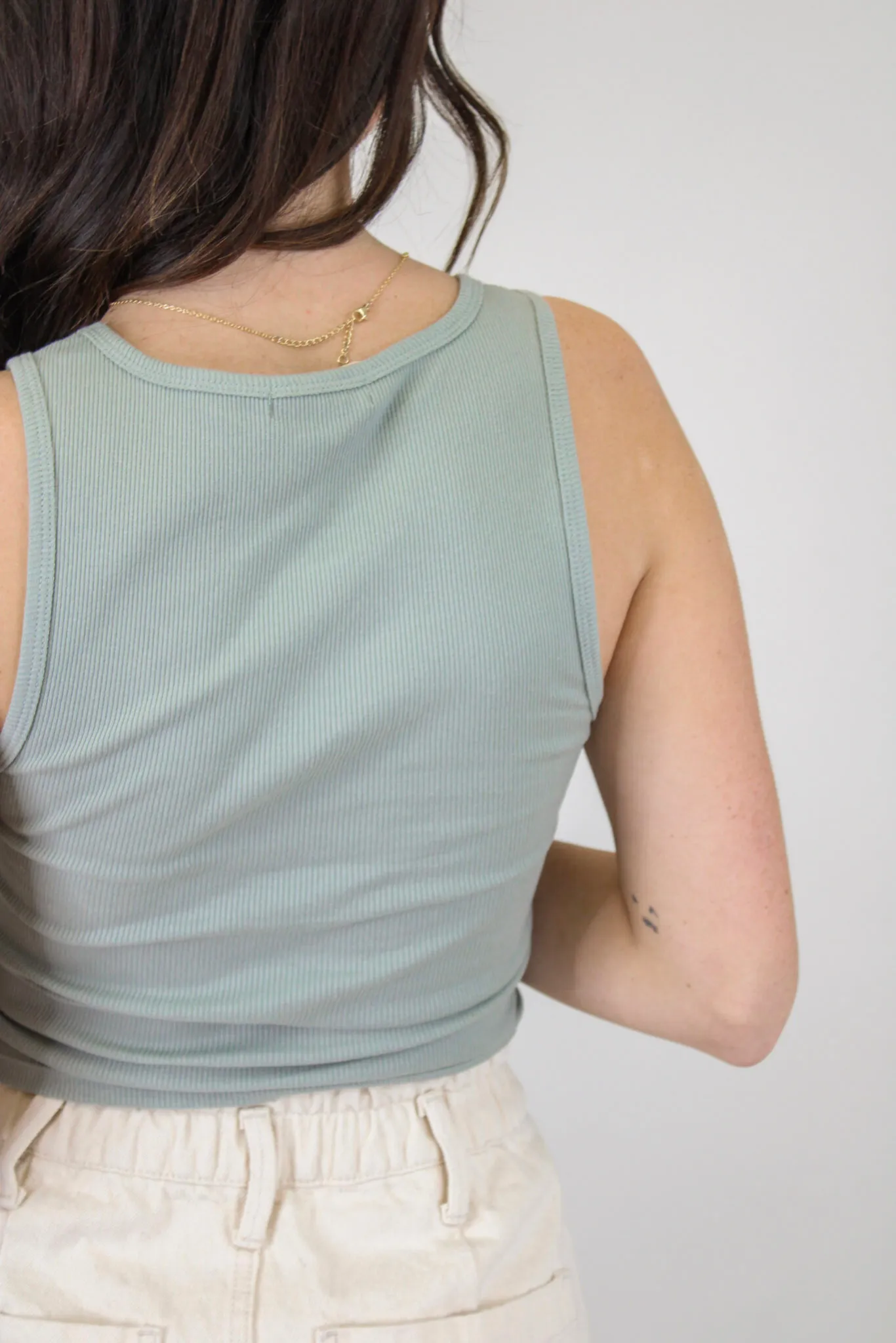 Pale Jade Essy Rib Tank by Z Supply