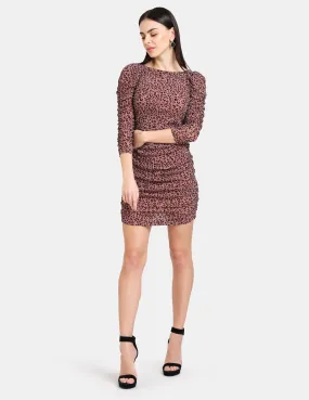 Trendy Animal Print Mini Dress