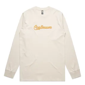 Cream Safari Logo Long Sleeve Tee by Continuum