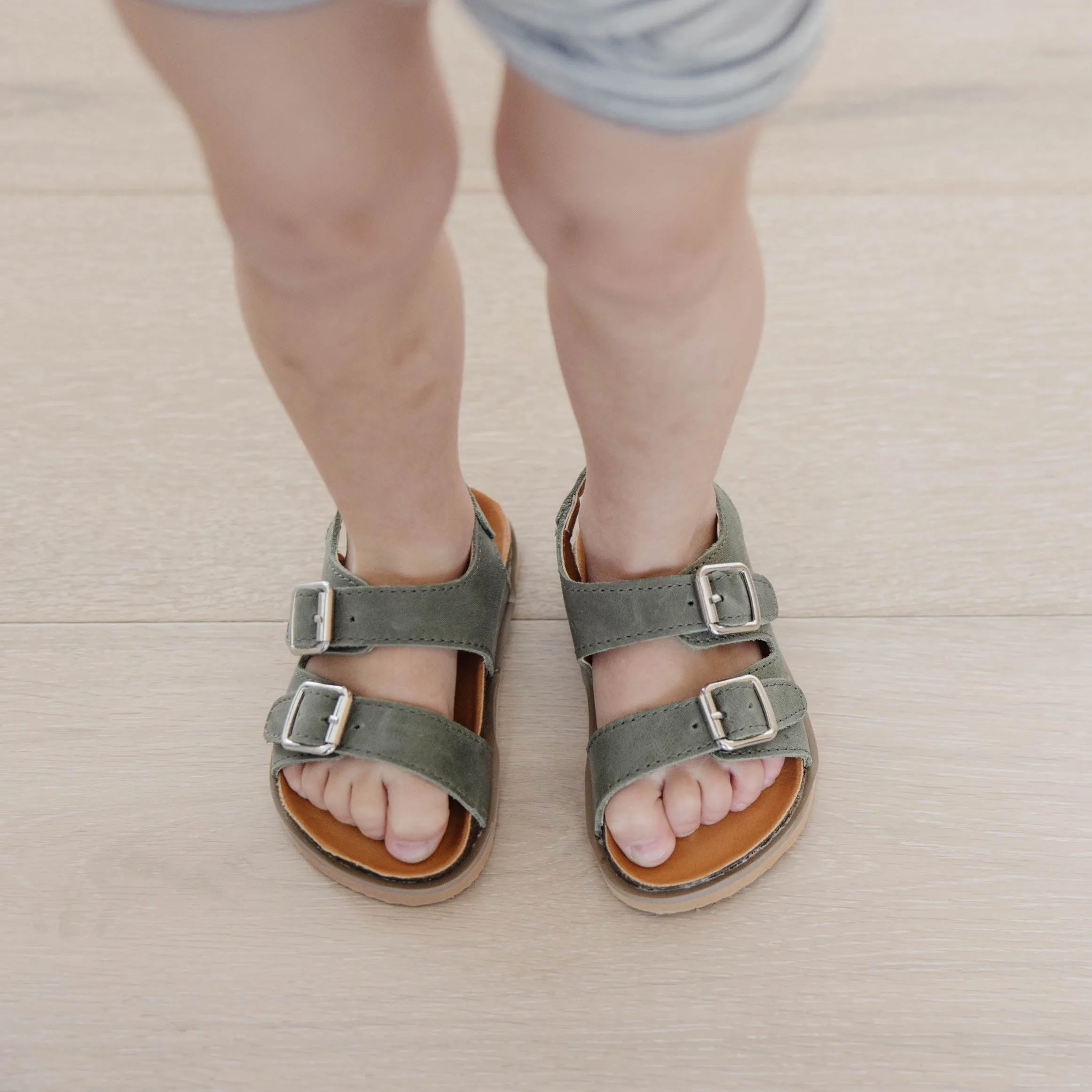 Grey Leopard Buckle Sandal