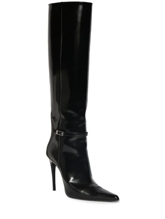 Saint Laurent Vendome Leather Buckle Boots