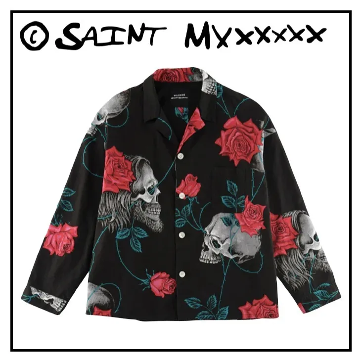 Saint Mxxxxxx  |Long Sleeve Cotton Street Style Shirts for All Genders