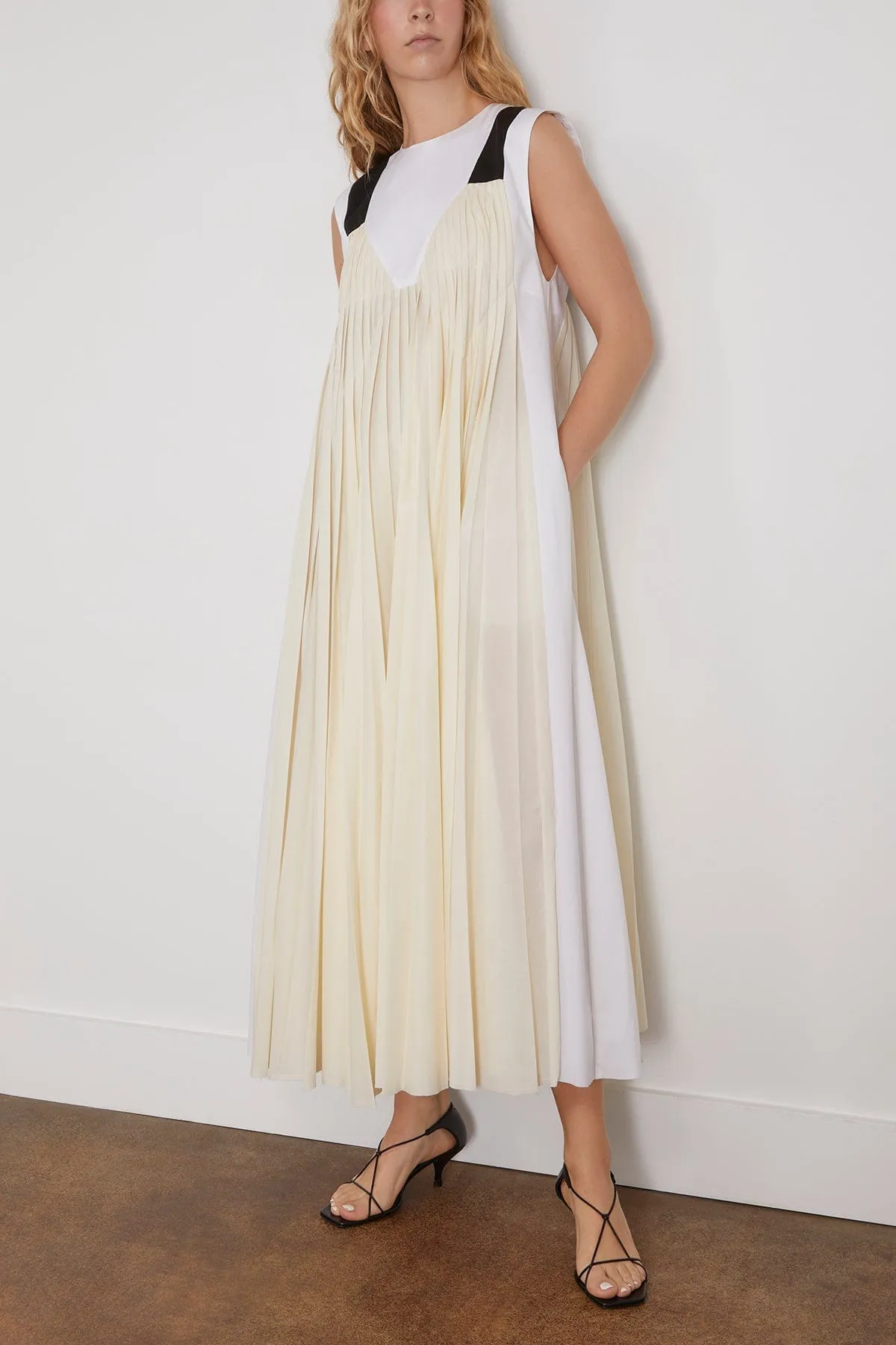 Butter Pleated Dress