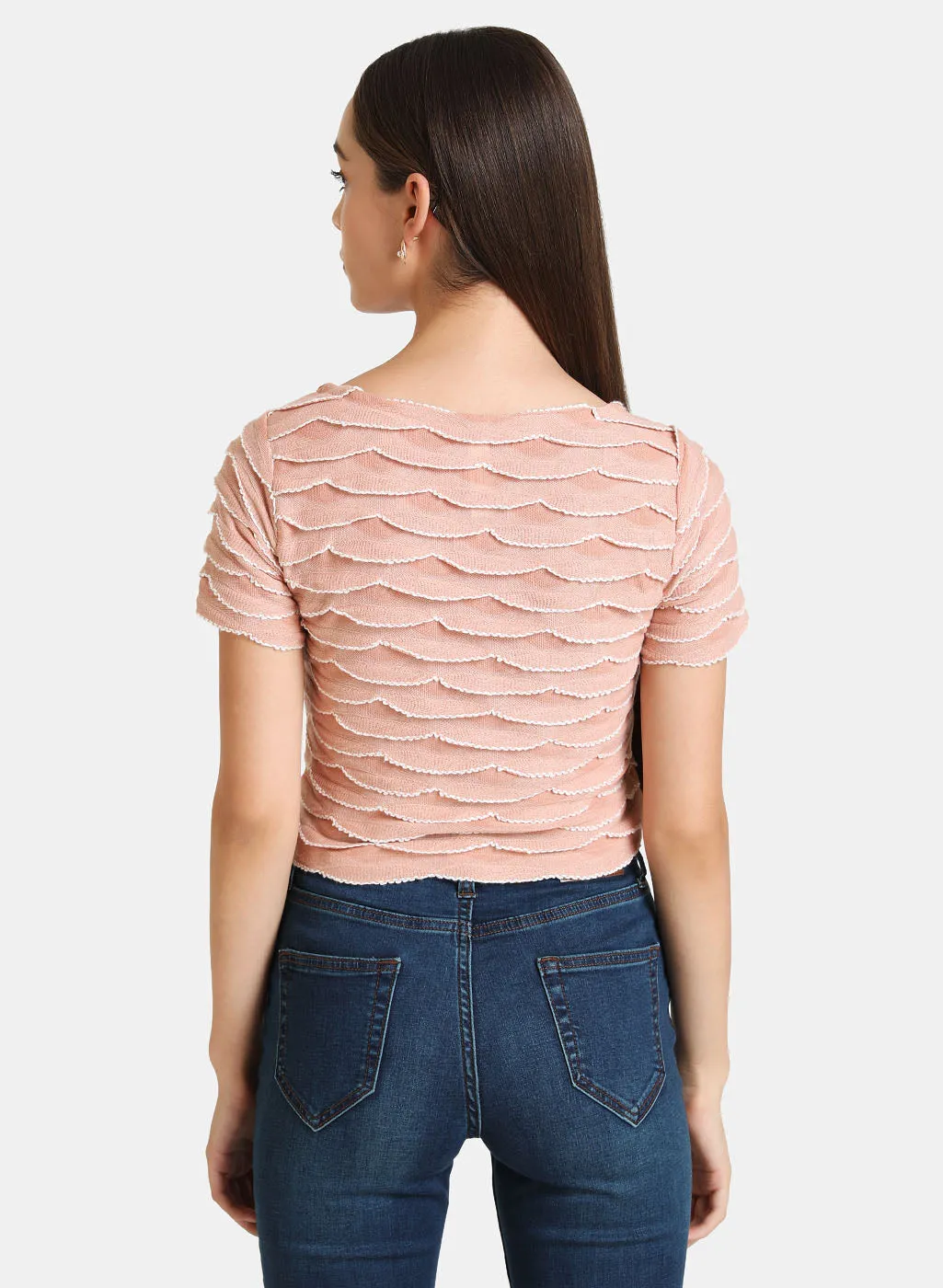 Scallop Detail Crop Top