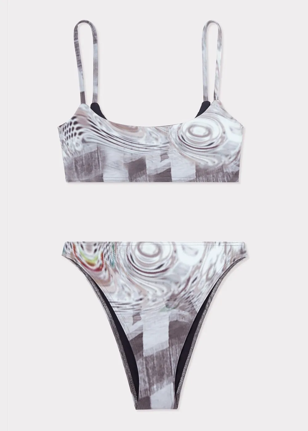 Scoopneck Bikini with Distorted Sequins