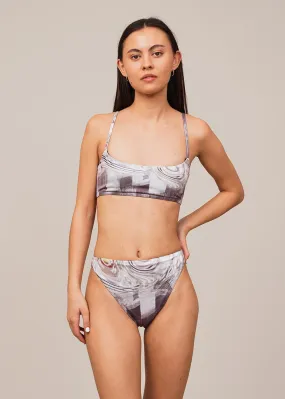 Scoopneck Bikini with Distorted Sequins