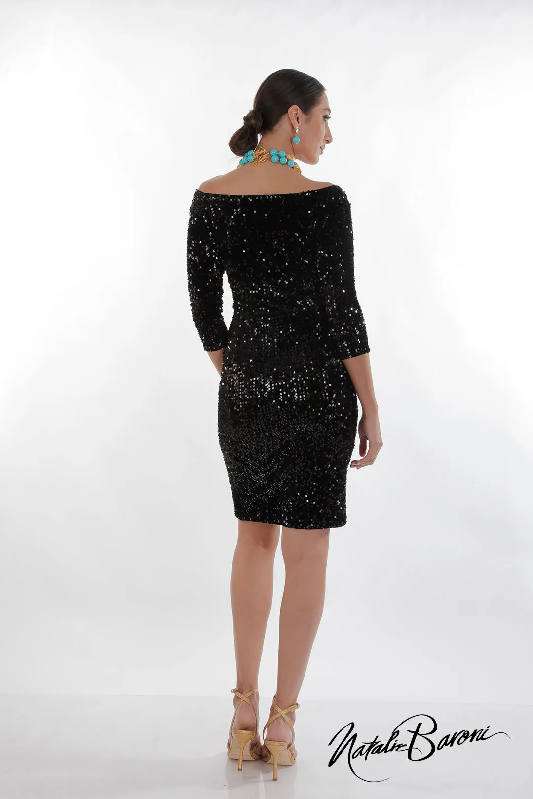 La Scala Sequin Cocktail Dress