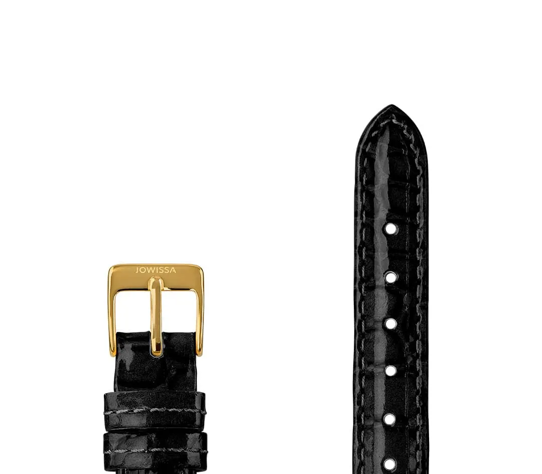 Glossy Crocodile Leather Watch Band E3.1439.M