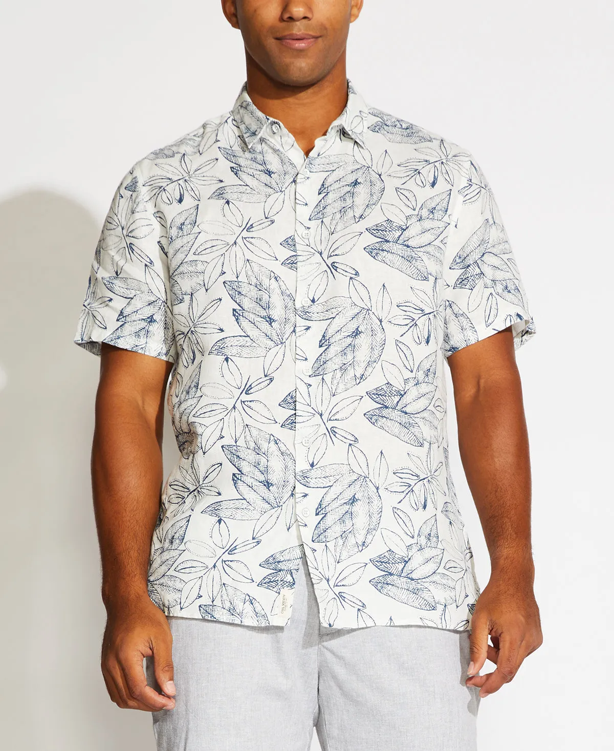 White Palmetto Shirt with Print