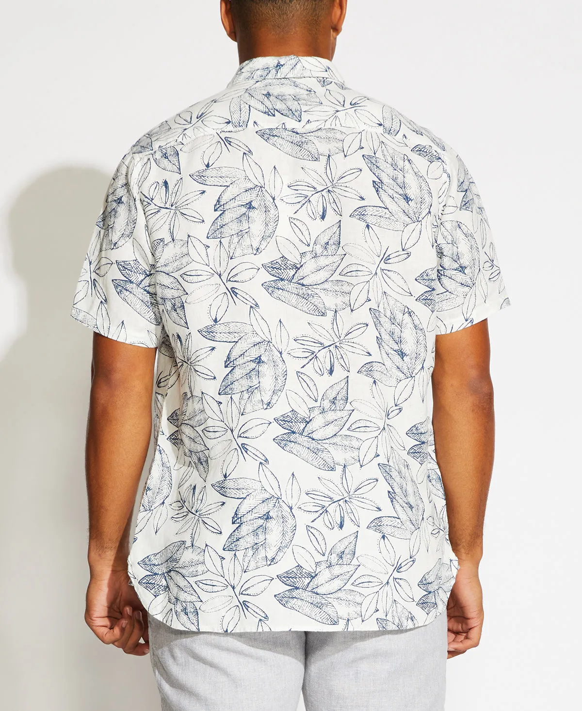 White Palmetto Shirt with Print