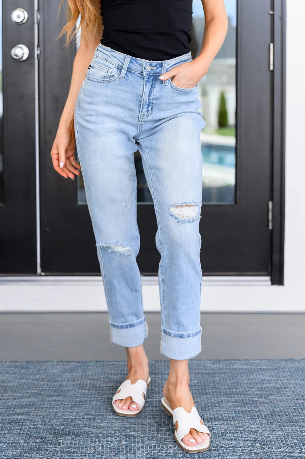 Star Pocket Boyfriend Jeans