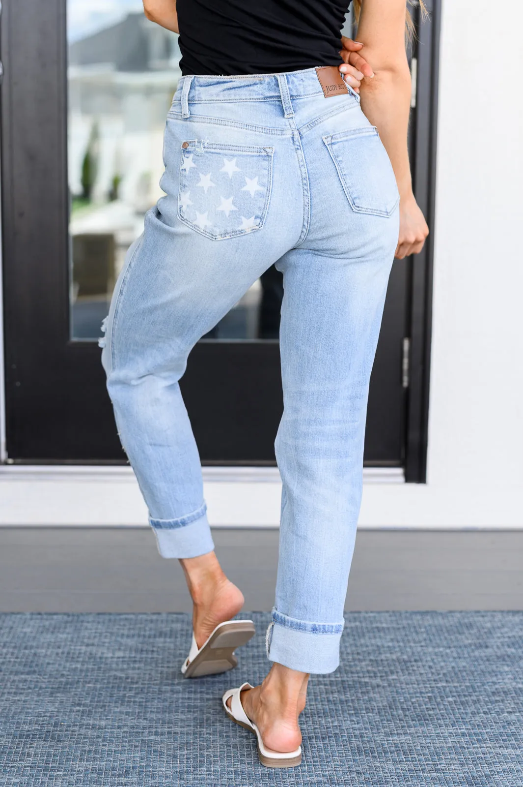 Star Pocket Boyfriend Jeans