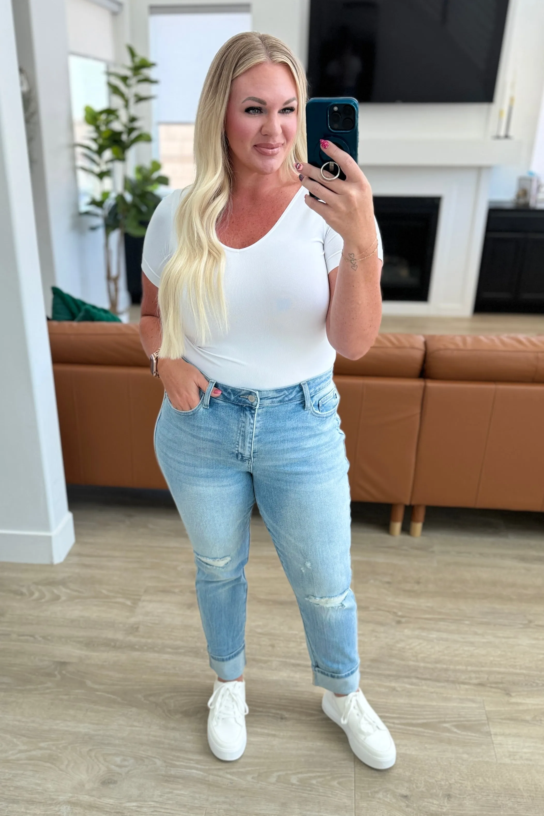 Star Pocket Boyfriend Jeans