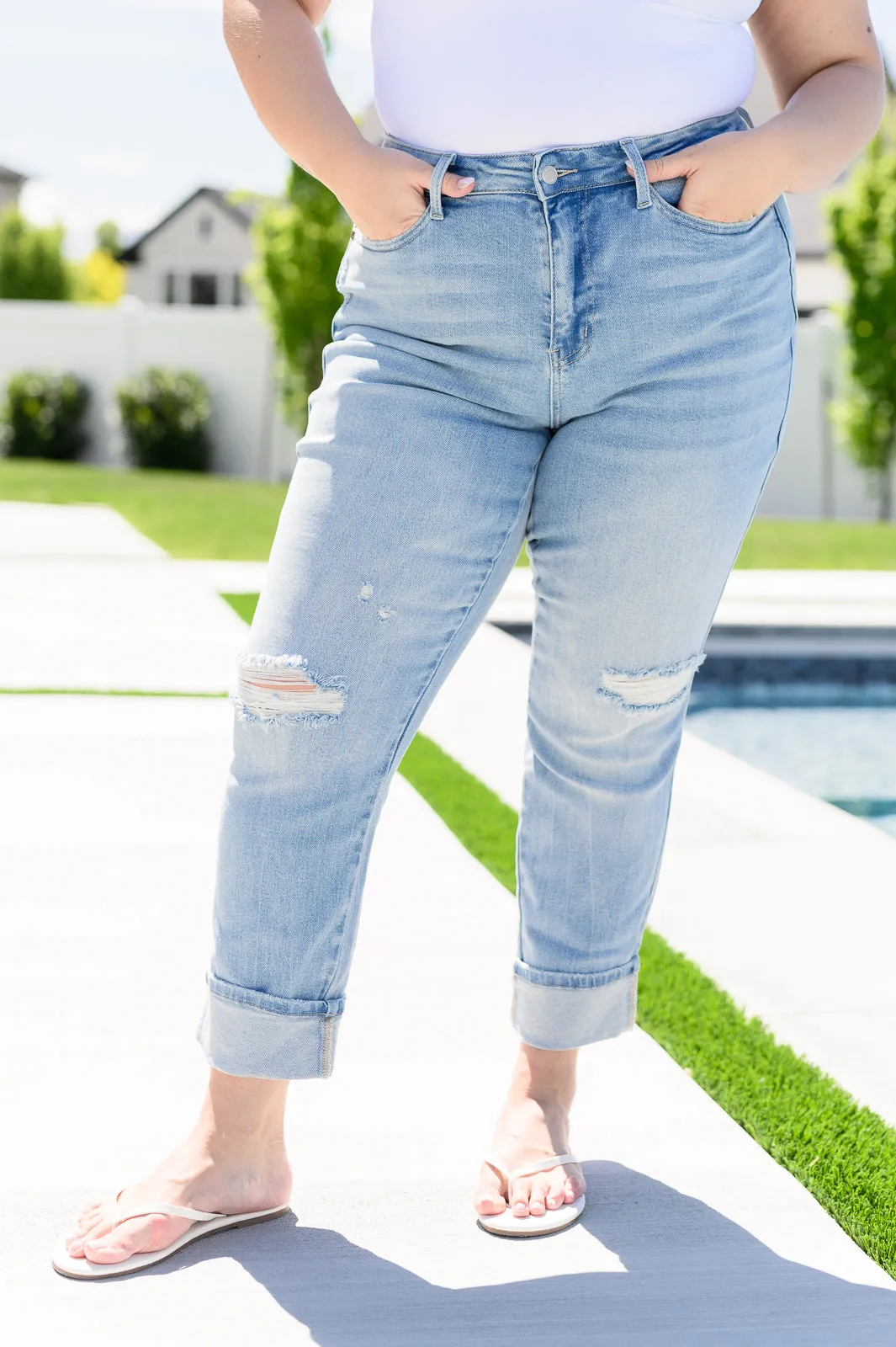 Star Pocket Boyfriend Jeans