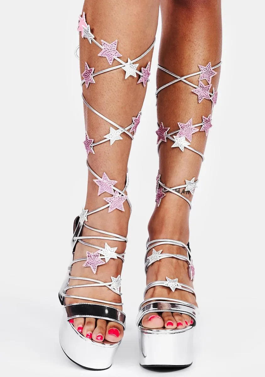 Starry Pixie Queen Lace Up Heels