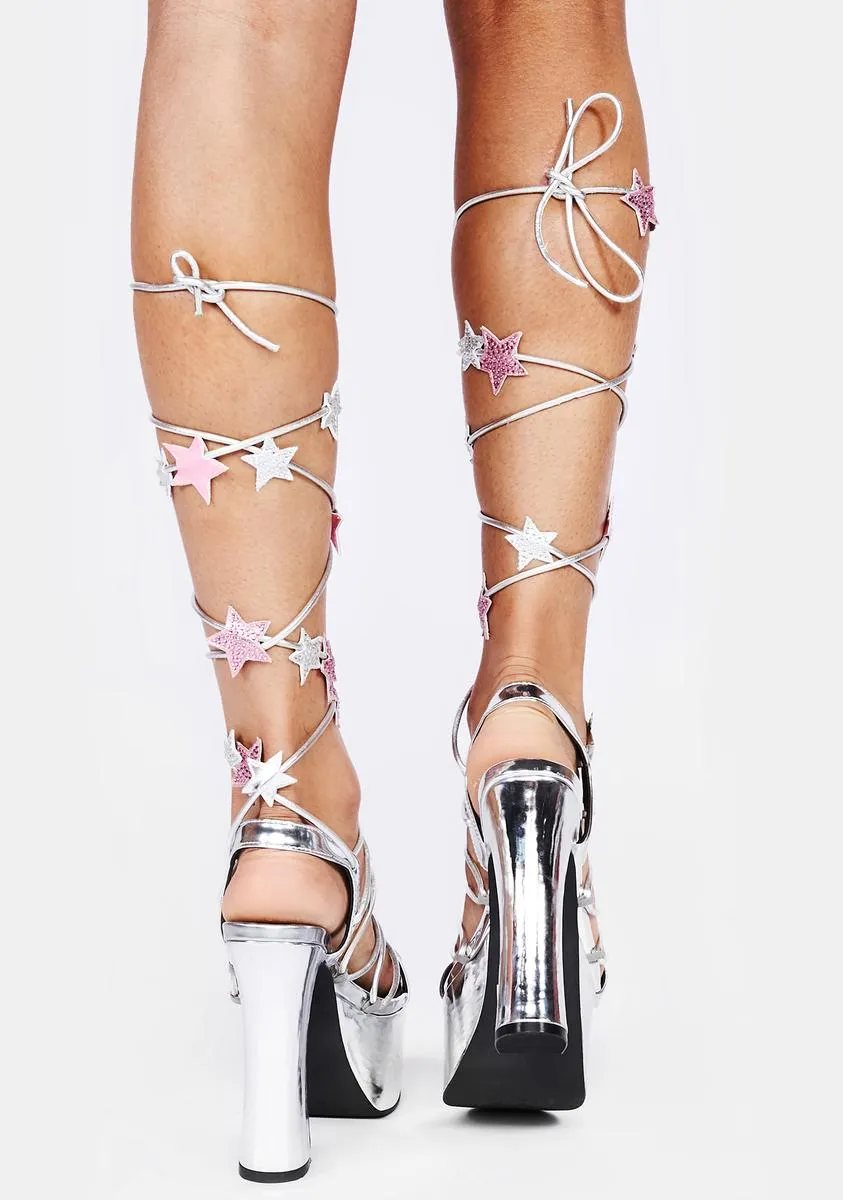 Starry Pixie Queen Lace Up Heels