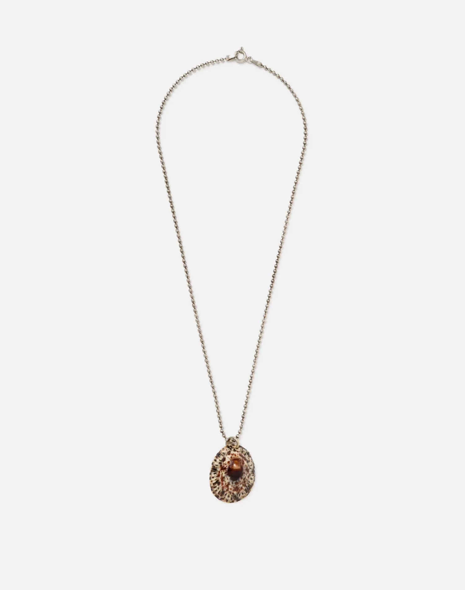 Shell Necklace on Sterling Ball Chain