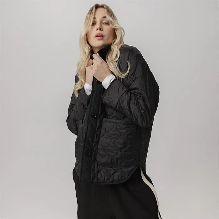 Black Quilted Jacket Stirling Sports