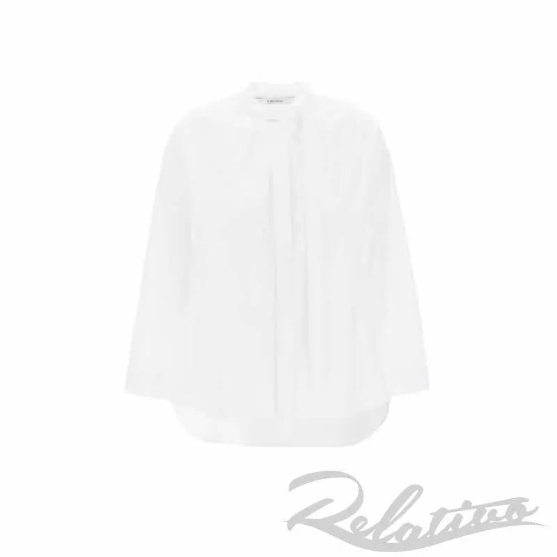 Street Style Long Sleeve Plain Cotton Shirts & Blouses by S Max Mara