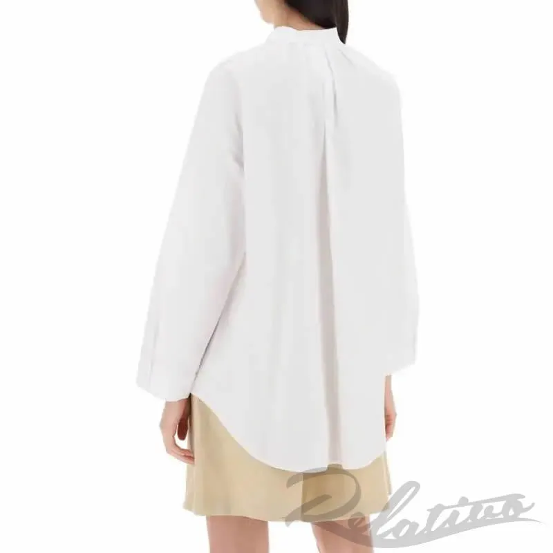 Street Style Long Sleeve Plain Cotton Shirts & Blouses by S Max Mara