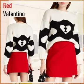 RED VALENTINO Crew Neck Wool Rib