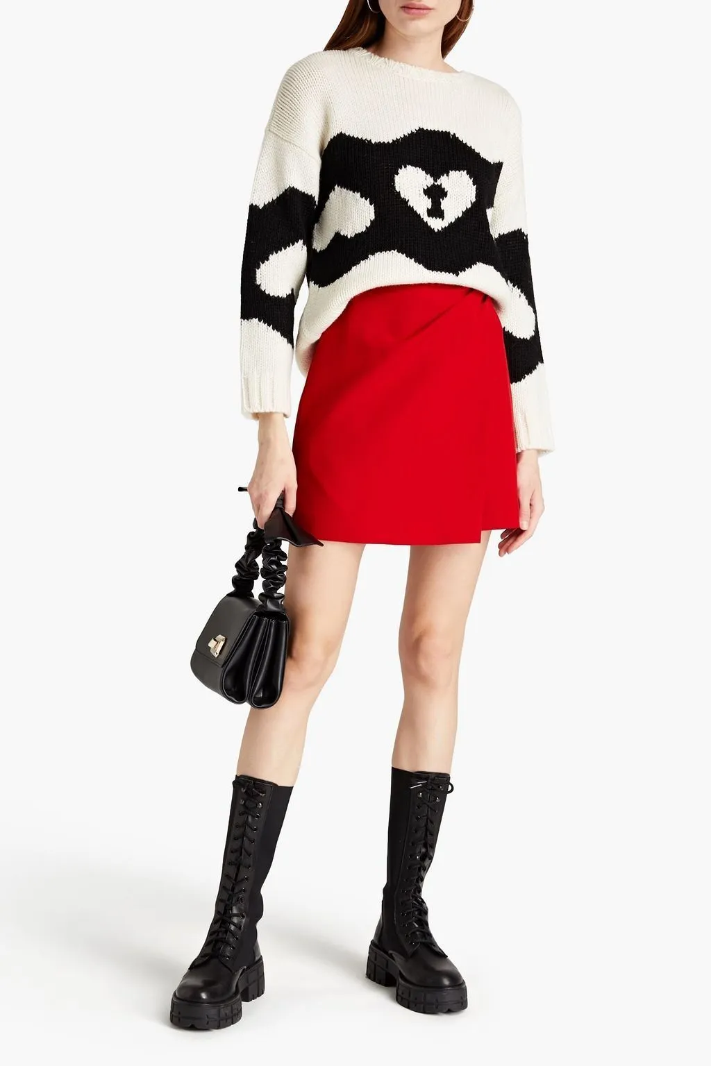 RED VALENTINO Crew Neck Wool Rib