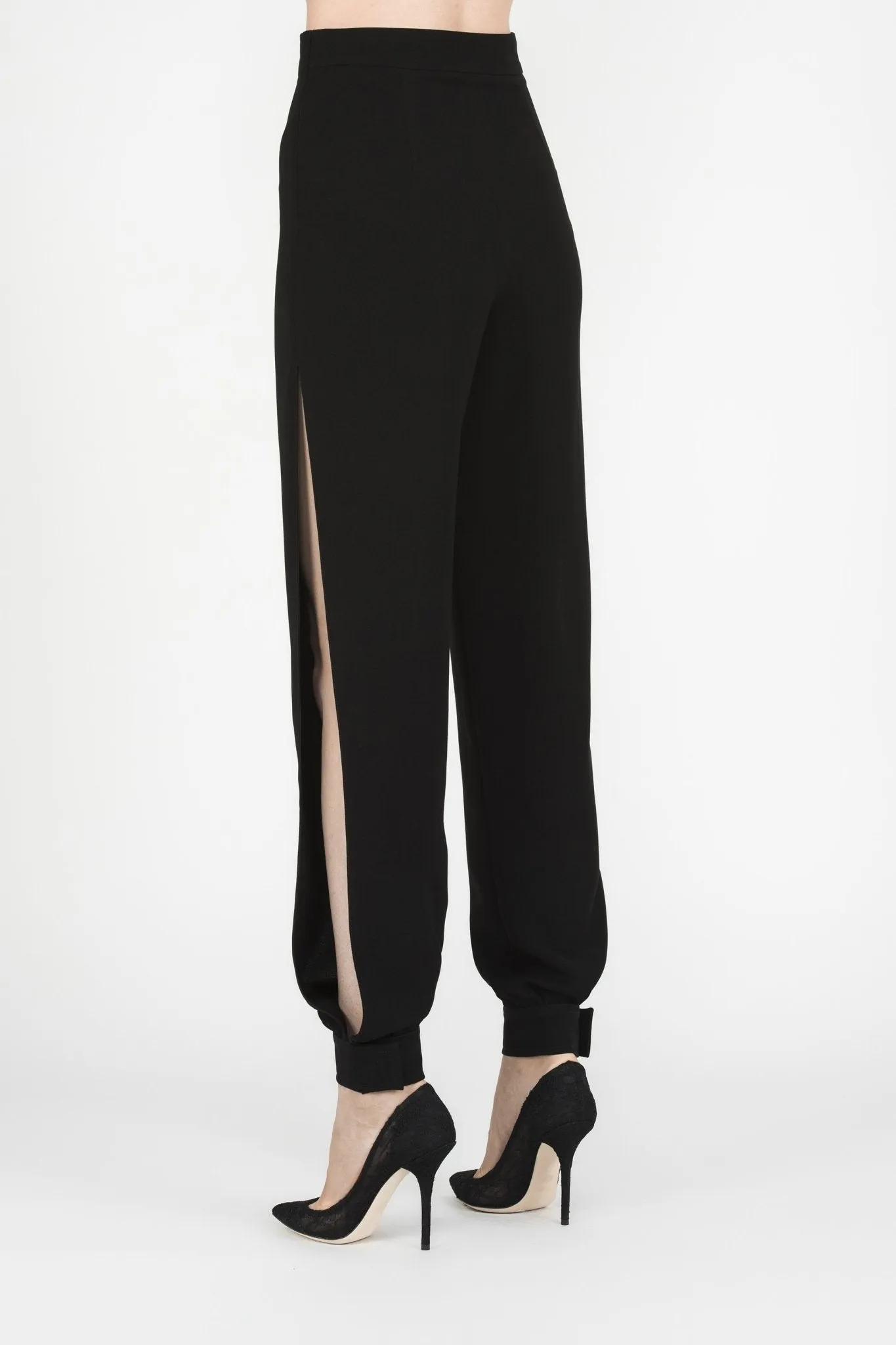 Stylish Side-Split Cuffed Trousers