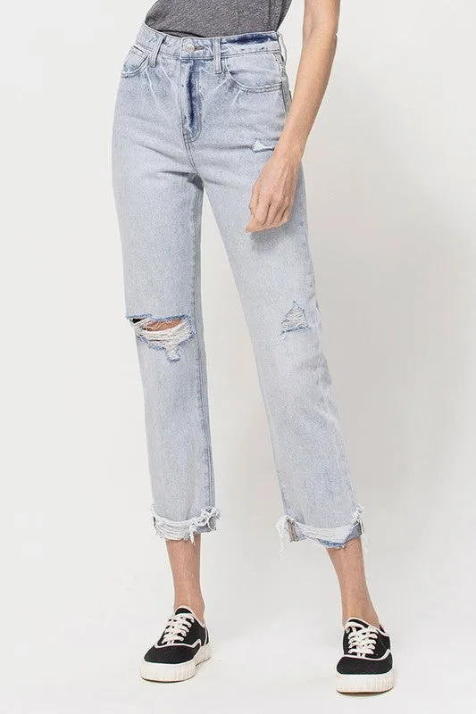 Straight Leg High Waist Jeans