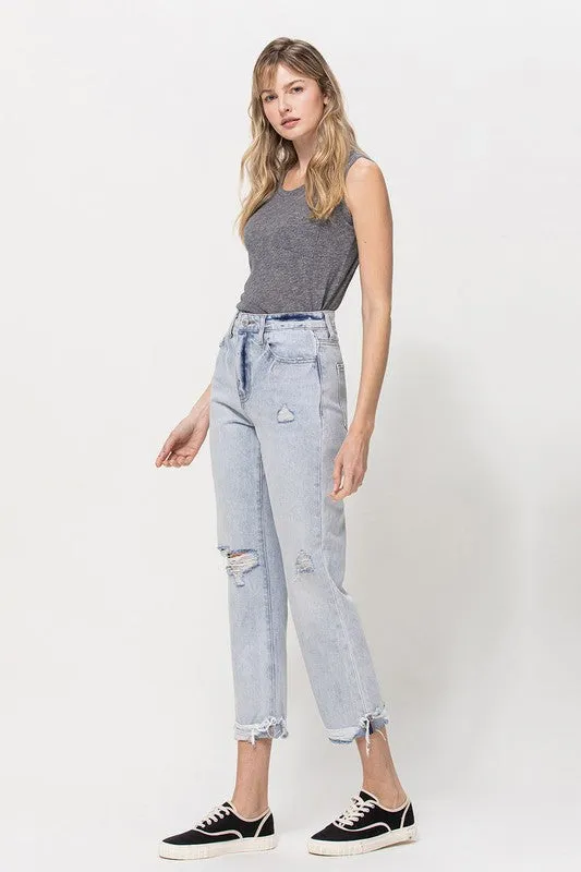 Straight Leg High Waist Jeans