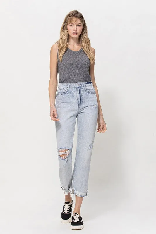 Straight Leg High Waist Jeans