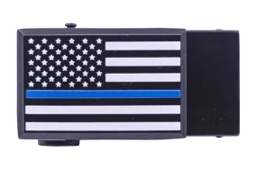 Classic Dress Buckle Thin Blue Line, Fits 1 3/8 Straps