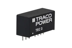 TRACOPOWER TEC 3 DC-DC Converter, 12V dc/ 250mA Output, 18 → 36 V dc Input, 3W, Through Hole, +90°C Max Temp