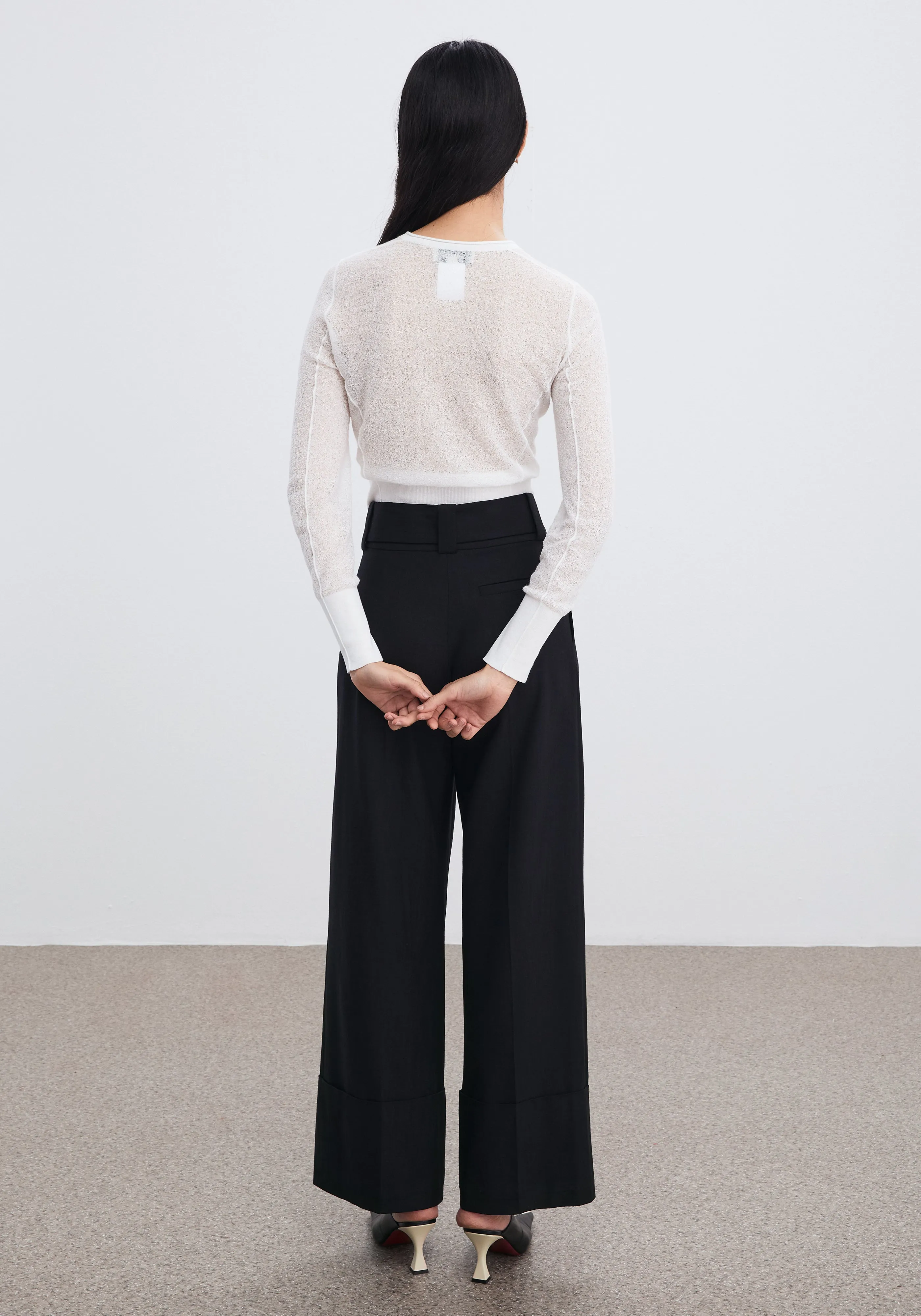 TRUDI Wide Cuffed Trousers