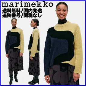 marimekko Casual Wool Nylon Rib Crew Neck Long Sleeves