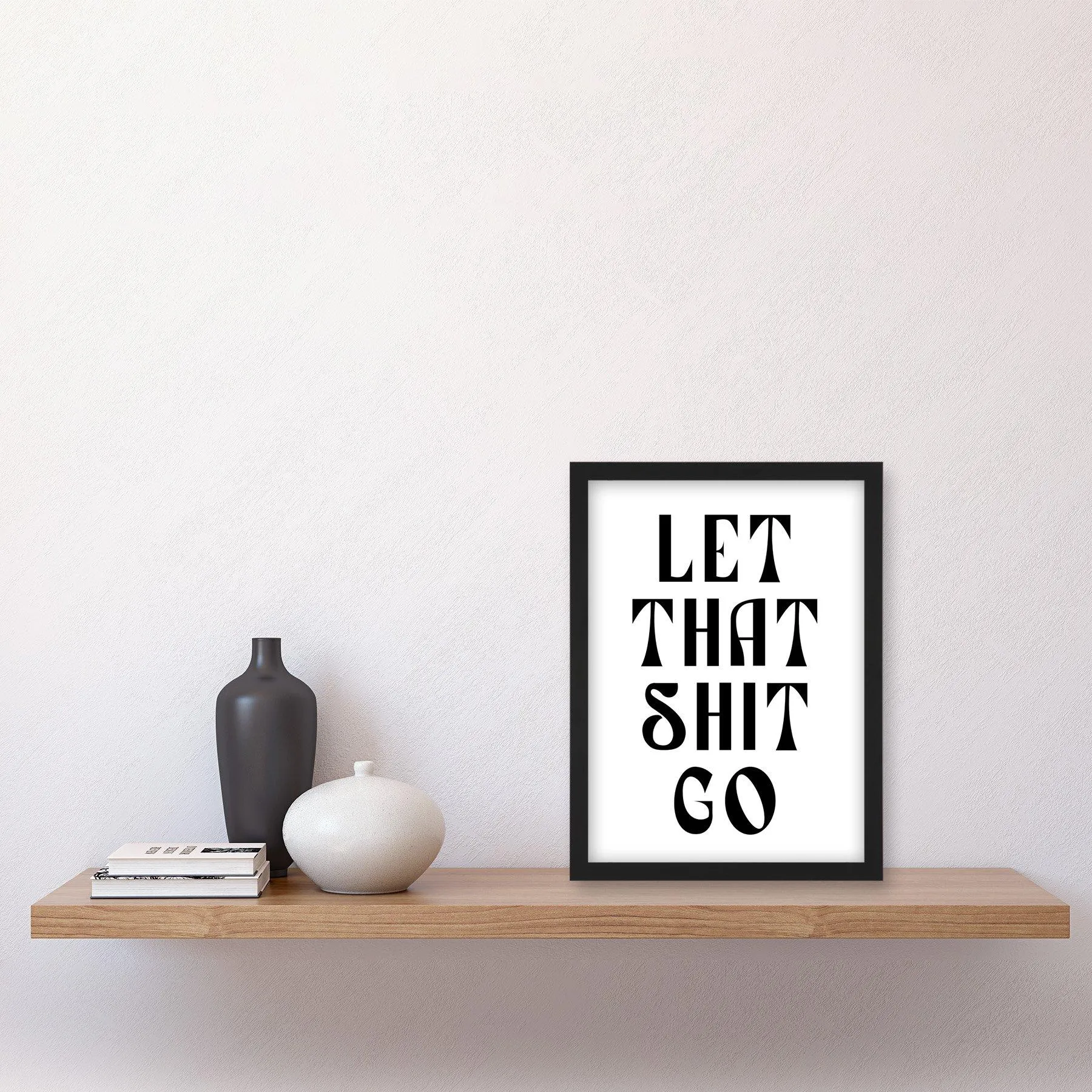 Wall Art & Pictures | Funny Bathroom Wall Art Let That Shit Go Toilet Sign Bathroom Yoga Decor Artwork Framed Wall Art Print