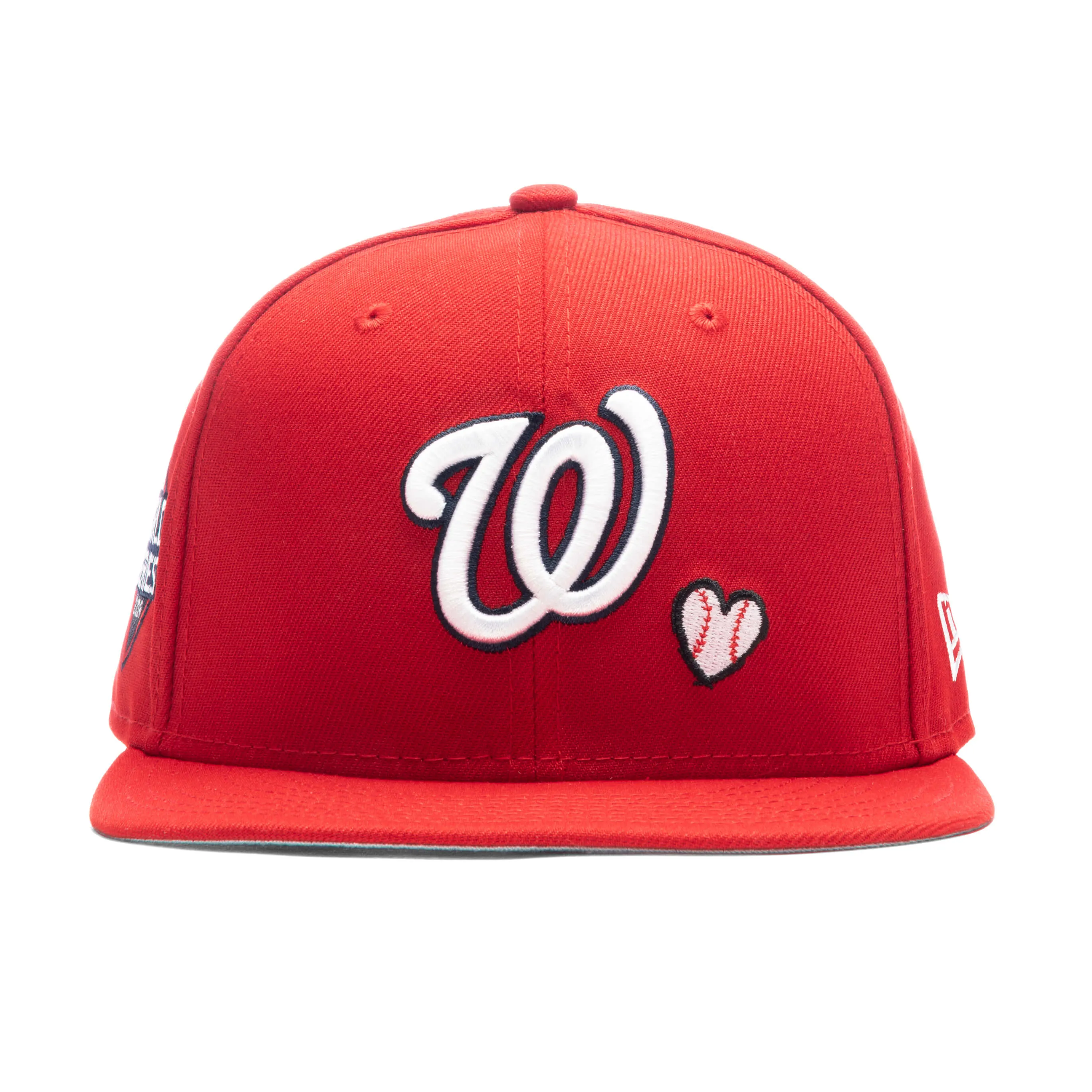 Washington Nationals Team Heart Fitted Cap