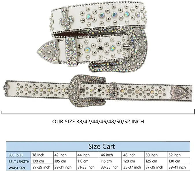 Western Unisex Diamond Studded Belt