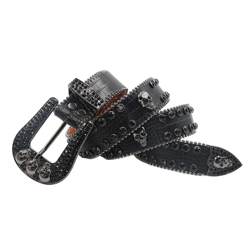 Western Unisex Diamond Studded Belt